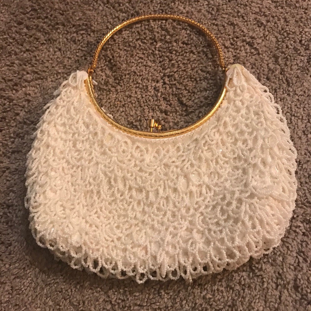 Flawless Handmade Wedding purse w/ sequins & beads